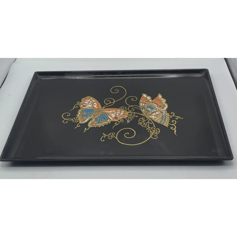 Vintage Couroc Monterey Butterflies Melamine Tray 18